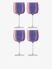 LSA International Set of 4 Purple Aurora Polar Violet Wine Glasses - Image 5 of 5