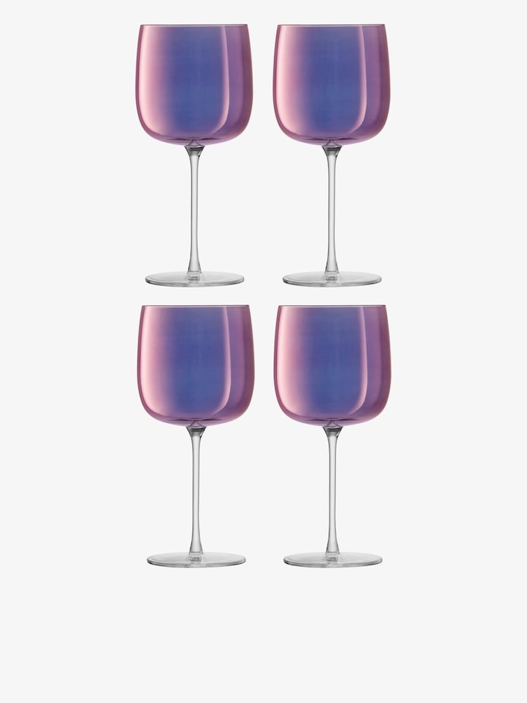 LSA International Set of 4 Purple Aurora Polar Violet Wine Glasses - Image 5 of 5