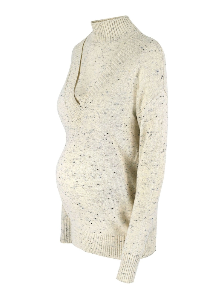 Seraphine Grey Double Layer V-Neck Nursing Jumper - Image 5 of 5