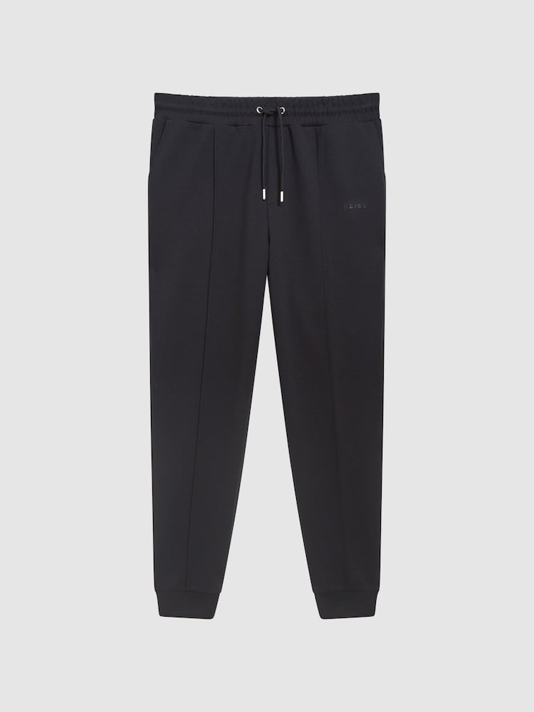 Reiss Navy Noah Interlock Drawstring Motif Joggers - Image 2 of 5