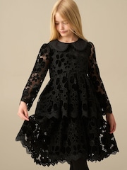 Angel & Rocket Maeva Velvet Lace Dress - תמונה 1 מתוך 3