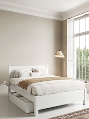 Get Laid Beds White Oxford Square Leg Solid Wood Bed Combo - Image 1 of 3