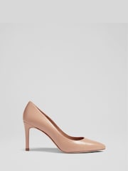 LK Bennett Natural Floret Leather Pointed Court Shoes - Image 1 of 4