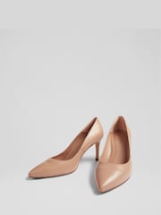 LK Bennett Natural Floret Leather Pointed Court Shoes - Image 4 of 4