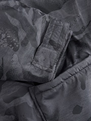 Grey Camo Print Active Swim Changing Robe Lightweight Jacket - Image 19 of 20