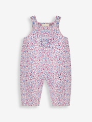 JoJo Maman Bébé Periwinkle Ditsy Pretty Cord Dungarees - Image 1 of 2