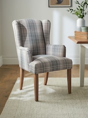Versatile Check Nevis Grey Sherlock Dining Chair - Image 1 of 8