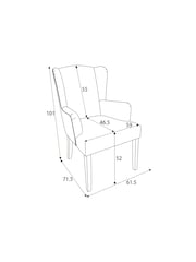 Versatile Check Nevis Grey Sherlock Dining Chair - Image 7 of 8