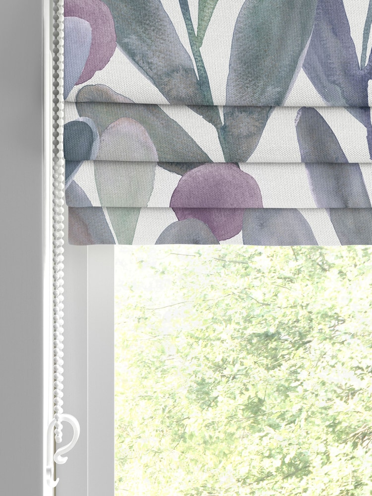 Voyage Violet Grey Enso Made to Measure Roman Blind - Image 2 of 6