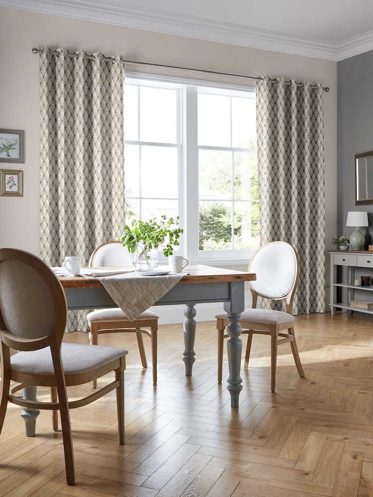 Laura Ashley Silver Saron Made To Measure Curtains - Image 1 of 8