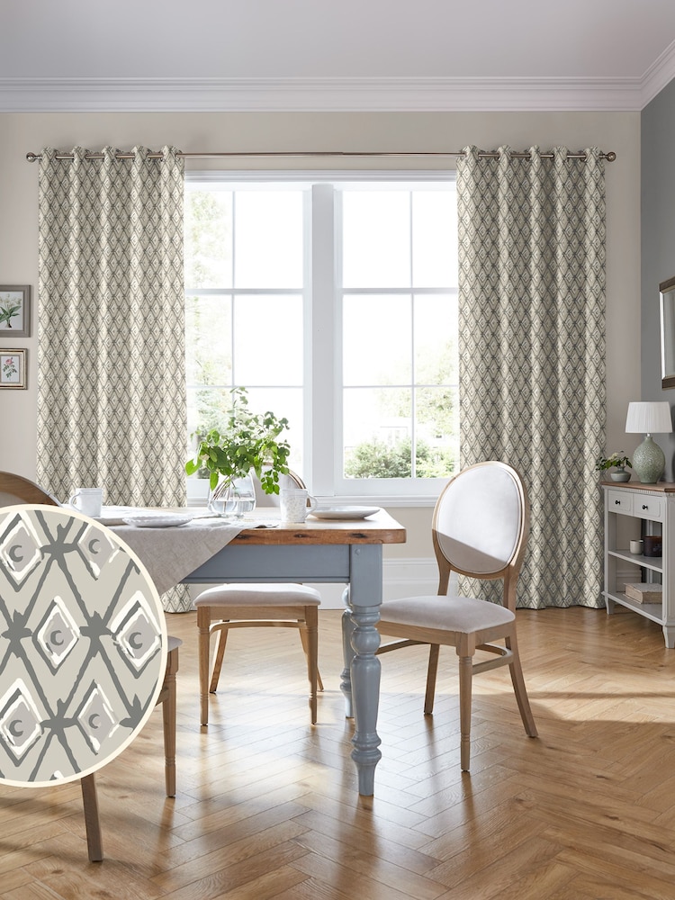 Laura Ashley Silver Saron Made To Measure Curtains - Image 2 of 8