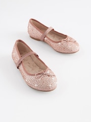 Rose Gold Jewelled Mary Jane Occasion Shoes - Image 1 of 5