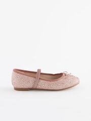 Rose Gold Jewelled Mary Jane Occasion Shoes - Image 2 of 5