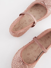 Rose Gold Jewelled Mary Jane Occasion Shoes - Image 4 of 5