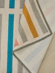 Multi Washable Erica Stripe Rug - Image 4 of 7