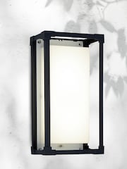 Searchlight Grey Boxy Rectangular Outdoor Wall Light - Image 1 of 3