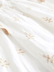 Weiss/Creme - Baumwollkleid mit Lochstickerei (3 Monate bis 8 Jahre) - Bild 7 von 9
