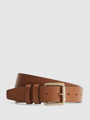 Reiss Tan Ablemarle Leather Belt - Image 1 of 4