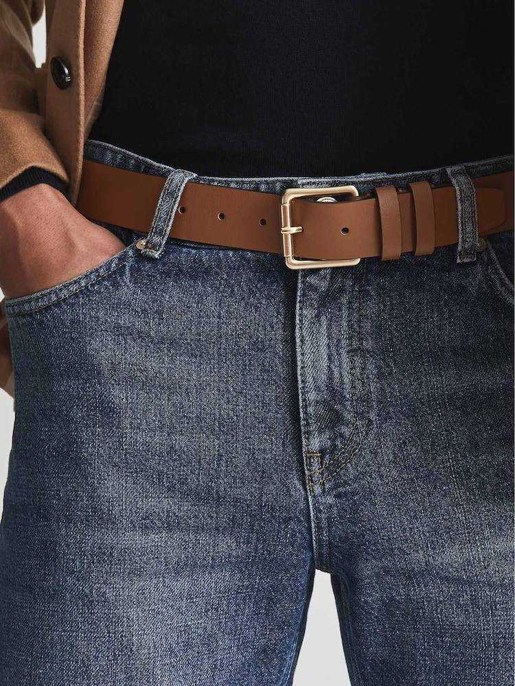 Reiss Tan Ablemarle Leather Belt - Image 4 of 4