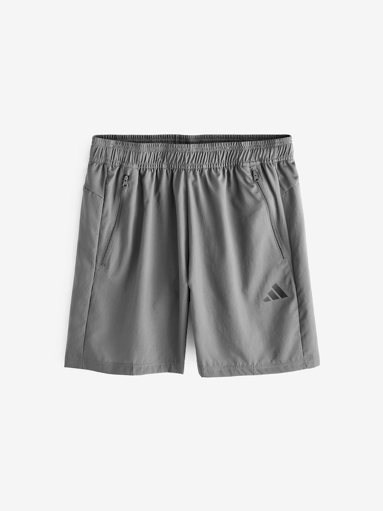 adidas Grey Train Essentials Woven Training Shorts - Image 6 of 6