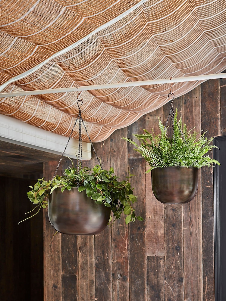 Ivyline Brown Garden Indoor Mayfair Hanging Planter - Image 1 of 4