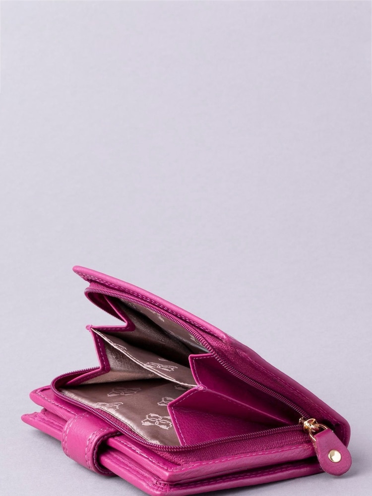 Lakeland Leather Cranberry Small Tab Purse - Image 5 of 5