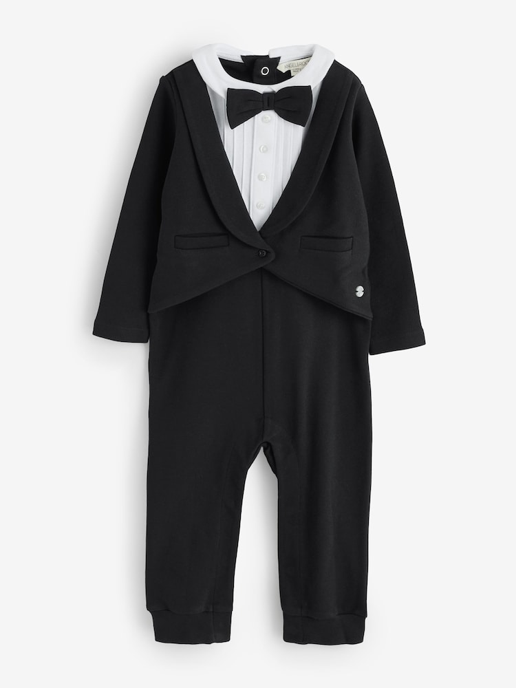 Angel & Rocket Black Stanley Tuxedo Romper - Image 1 of 1