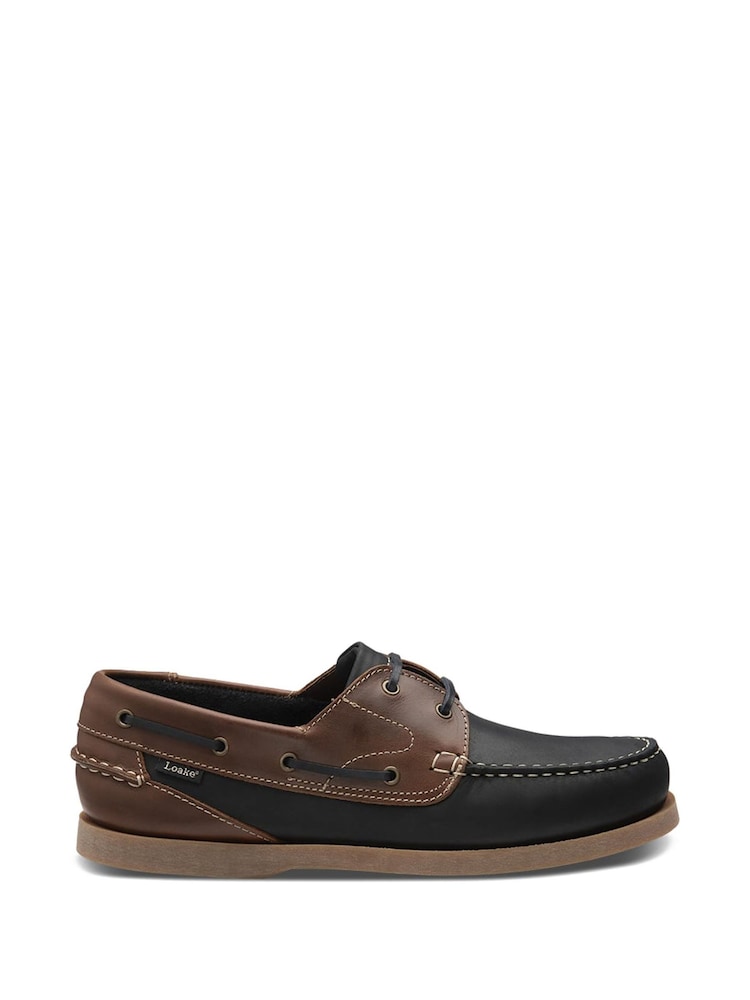 Loake Blue Lymington Nubuck/Leather Boat Shoes - Image 1 of 3