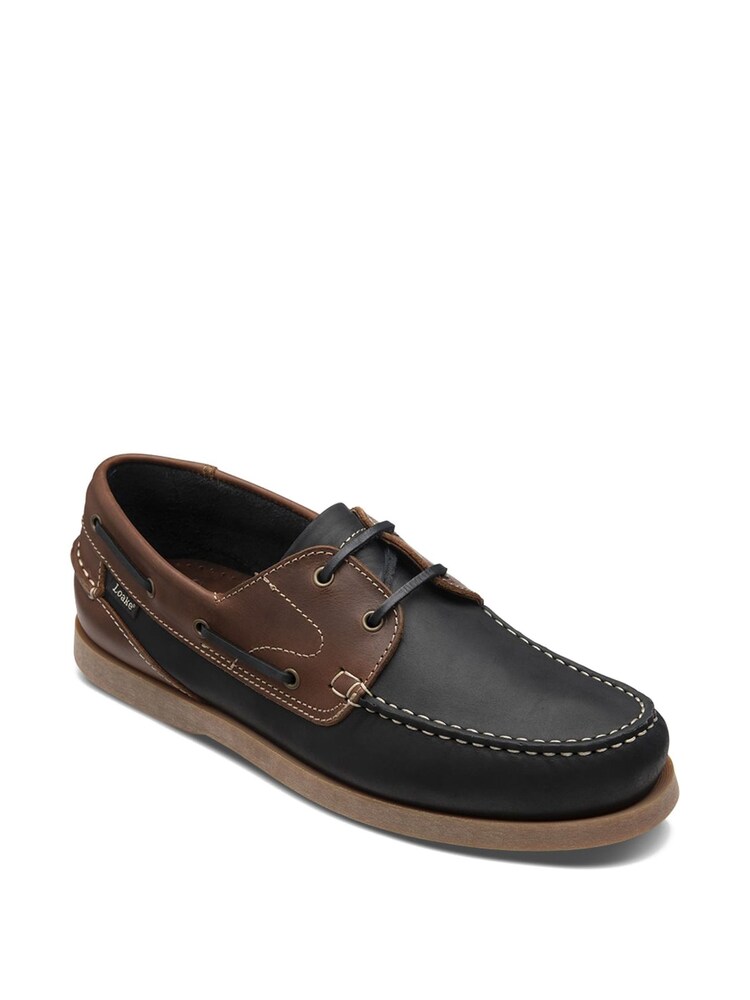Loake Blue Lymington Nubuck/Leather Boat Shoes - Image 2 of 3 Loake Blue Lymington Nubuck/Leather Boat Shoes - Image 2 of 3
