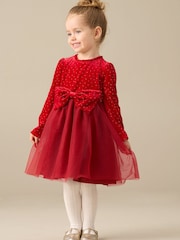 Angel & Rocket Red Elsie Velvet Tulle Dress - Image 3 of 4
