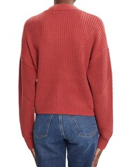 Esprit Orange Terracotta Chunky-Knit Cotton Blend Cardigan - Image 2 of 7