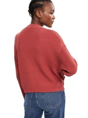 Esprit Orange Terracotta Chunky-Knit Cotton Blend Cardigan - Image 3 of 7