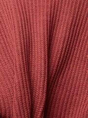 Esprit Orange Terracotta Chunky-Knit Cotton Blend Cardigan - Image 6 of 7