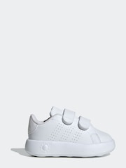 adidas White Kids Advantage Trainers - Image 1 of 8