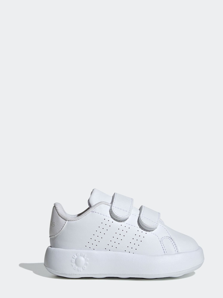 adidas White Kids Advantage Trainers - Image 1 of 8