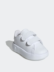 adidas White Kids Advantage Trainers - Image 3 of 8