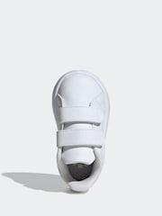 adidas White Kids Advantage Trainers - Image 5 of 8