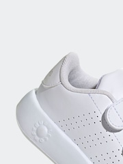 adidas White Kids Advantage Trainers - Image 7 of 8