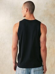 adidas Originals Black Adicolor Classics Trefoil 100% Cotton Tank Top - Image 5 of 7