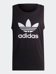 adidas Originals Black Adicolor Classics Trefoil 100% Cotton Tank Top - Image 7 of 7