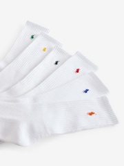 Polo Ralph Lauren Off White Cotton Crew Socks 6 Pack - Image 2 of 9