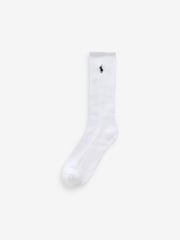 Polo Ralph Lauren Off White Cotton Crew Socks 6 Pack - Image 6 of 9