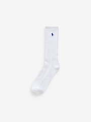 Polo Ralph Lauren Off White Cotton Crew Socks 6 Pack - Image 8 of 9