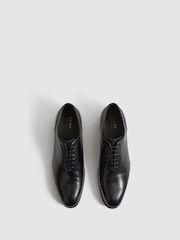 Reiss Black Bay Leather Whole Cut Shoes - Image 3 of 6