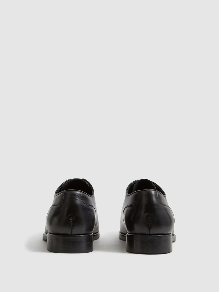 Reiss Black Bay Leather Whole Cut Shoes - Image 6 of 6