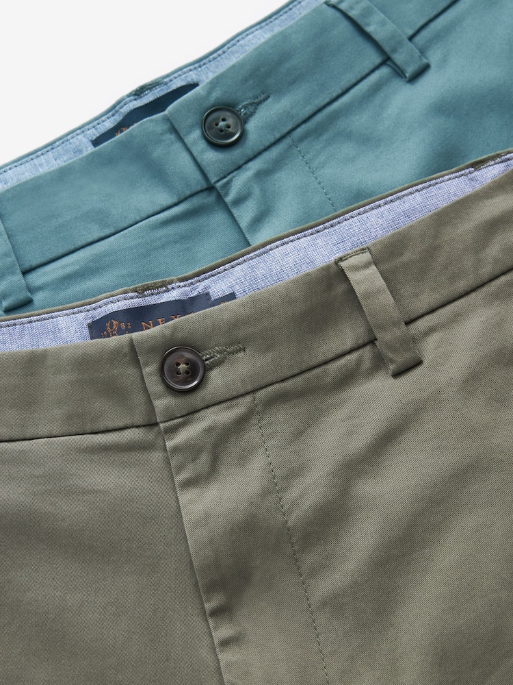 Bleu/vert - Short chino stretch - Image 10 of 12