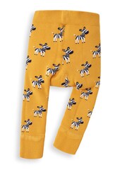JoJo Maman Bébé Mustard Yellow Zebra Extra Thick Baby Leggings - Image 2 of 3