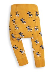 JoJo Maman Bébé Mustard Yellow Zebra Extra Thick Baby Leggings - Image 3 of 3