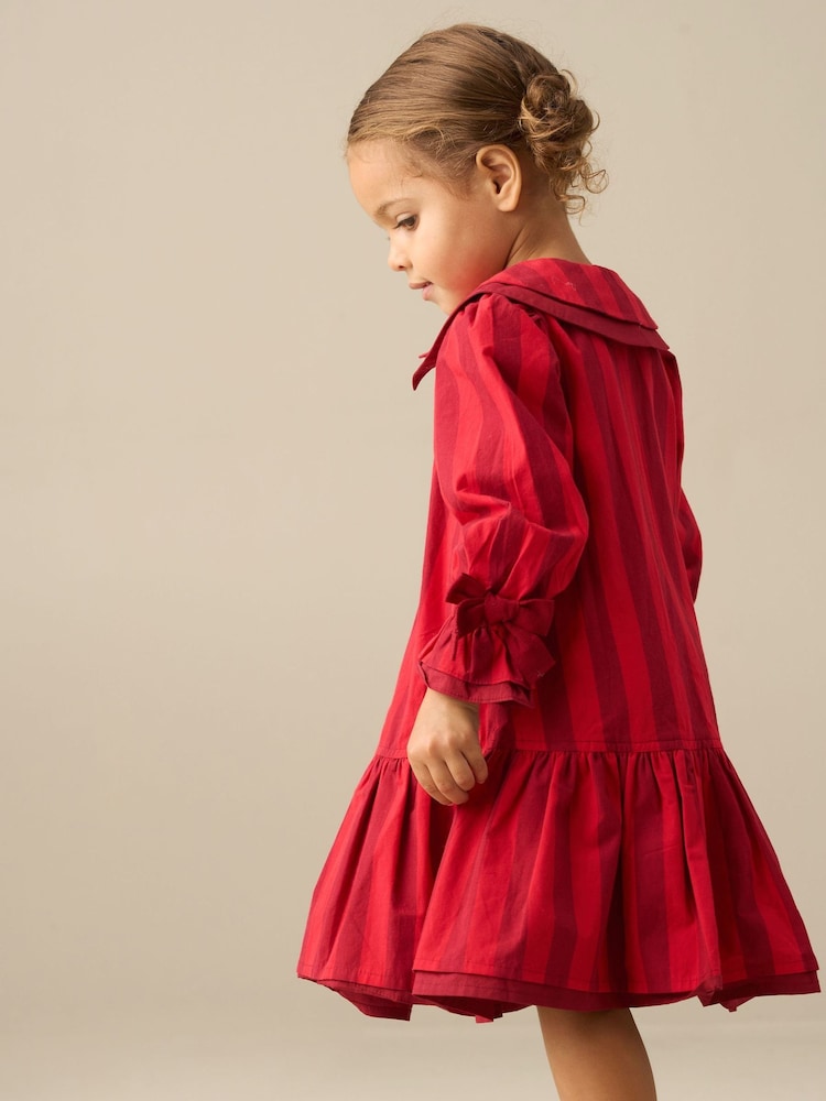 Angel & Rocket Pink Frankie Stripe Double Collar Dress - Image 2 of 4