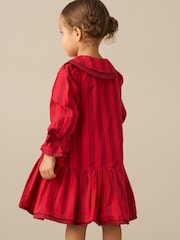 Angel & Rocket Pink Frankie Stripe Double Collar Dress - Image 3 of 4